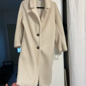 She + Sky Off-White Teddy Jacket